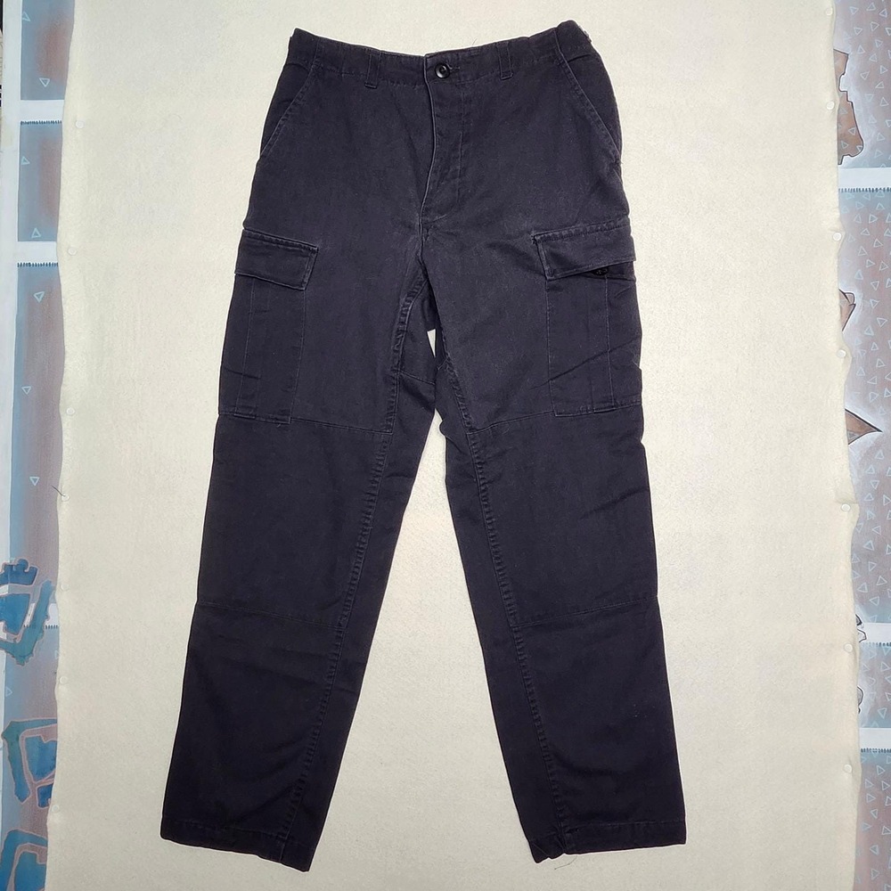 90s BDU Combat Cargo Pants 30x30 Black Cotton Blend Propper Gorpcore Tactical